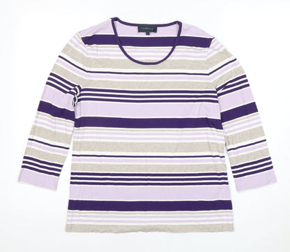 Womens UK Size L Viyella Multicoloured Basic T-Shirt