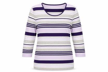 Womens UK Size L Viyella Multicoloured Basic T-Shirt