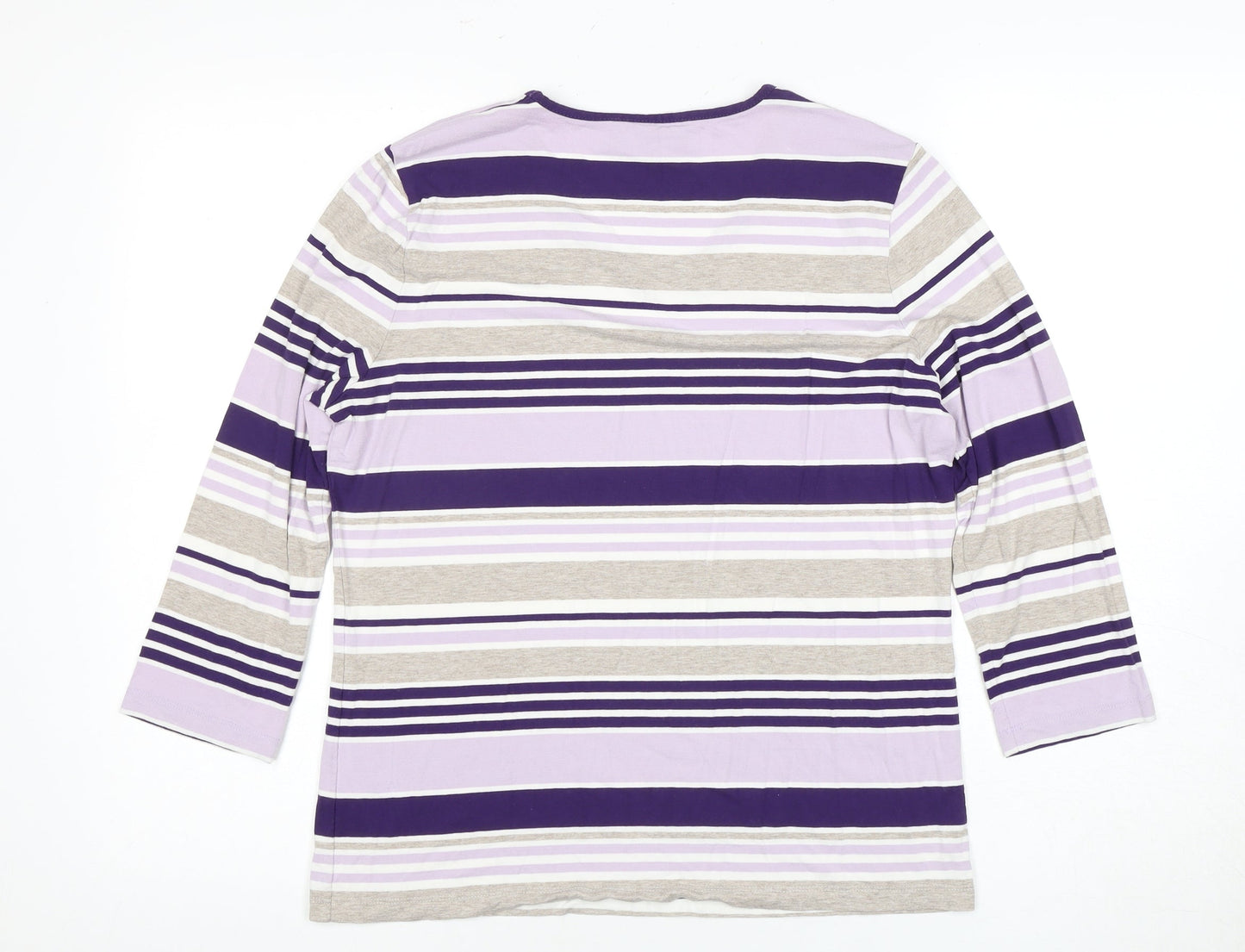 Womens UK Size L Viyella Multicoloured Basic T-Shirt