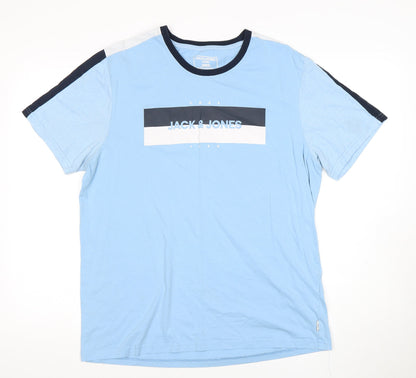 Mens UK Size 2XL JACK & JONES Blue  T-Shirt