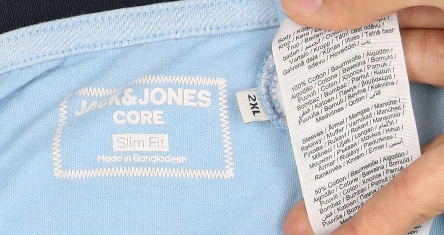 Mens UK Size 2XL JACK & JONES Blue  T-Shirt