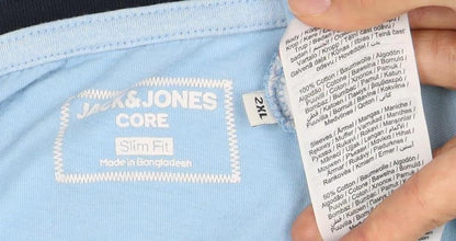 Mens UK Size 2XL JACK & JONES Blue  T-Shirt