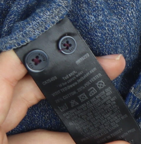 Ted Baker Men's Blue Geometric Polo Shirt L