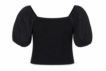 Womens UK Size 18 New Look Black Cropped Blouse