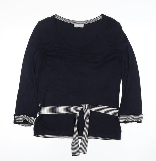 Per Una Women's Blue 3/4 Sleeve Sweater Size 12