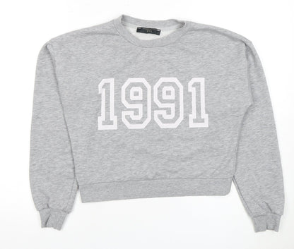 BSL Women's Grey 90s Pullover Sweatshirt, Size S