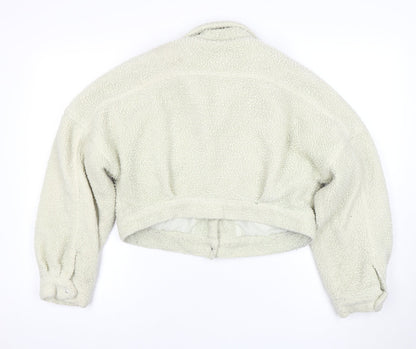 Womens UK Size 12 PRETTYLITTLETHING White Bomber Jacket