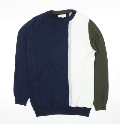 Next Men's Multicoloured Geometric Crew Neck Pullover M