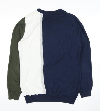 Next Men's Multicoloured Geometric Crew Neck Pullover M