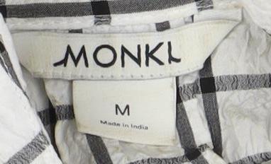 Womens UK Size M Monki White Basic Button-Up
