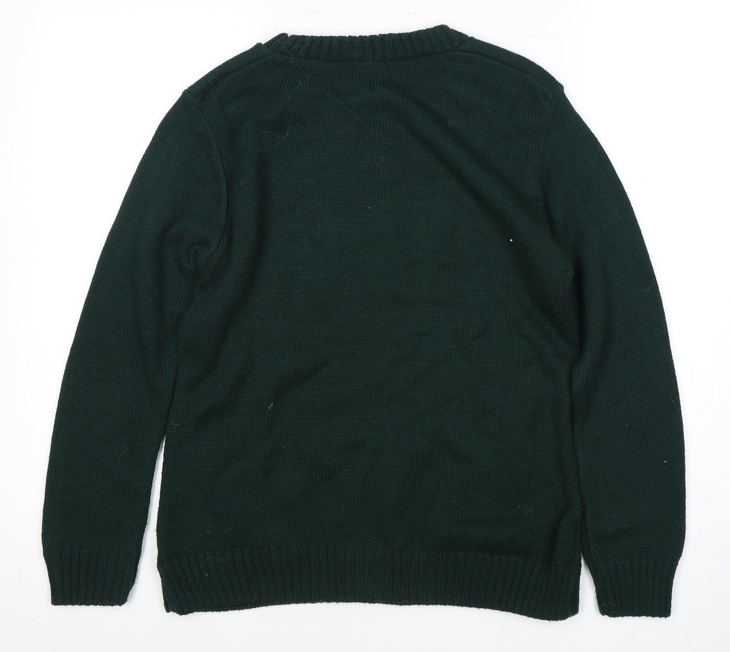 Boohoo Men's Green Christmas Pullover Jumper S