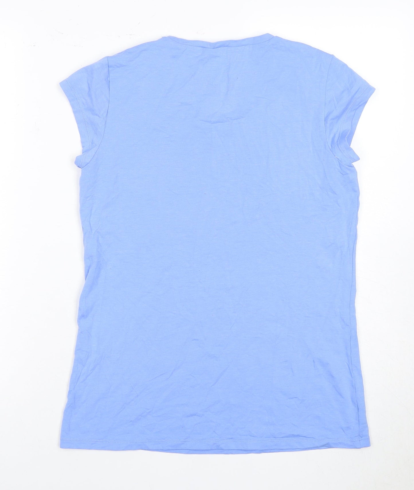 Womens UK Size 8 BIBA Blue Basic T-Shirt