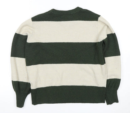 Womens UK Size L ICHI Green Pullover Jumper