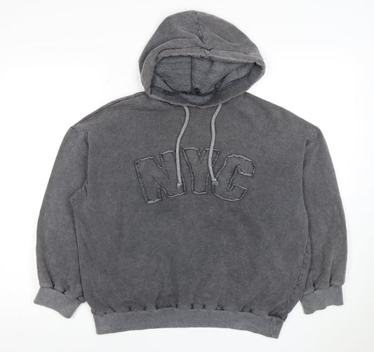 Boohoo Women's Grey Pullover Hoodie Size 8
