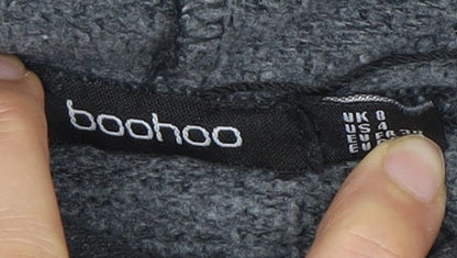 Boohoo Women's Grey Pullover Hoodie Size 8
