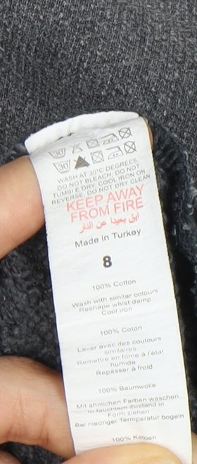 Boohoo Women's Grey Pullover Hoodie Size 8