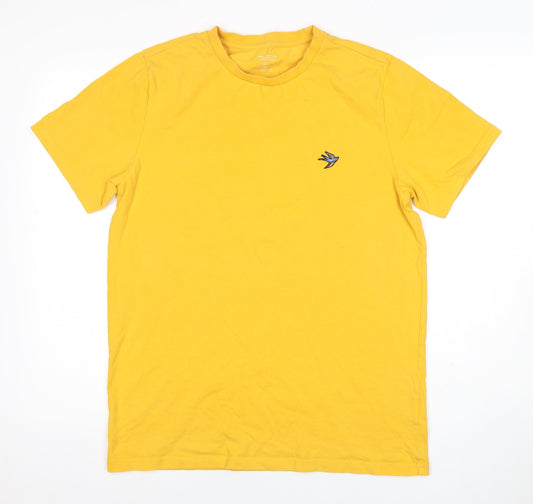 Urban Outfitters Men's Yellow Cotton Crew Neck T-Shirt M