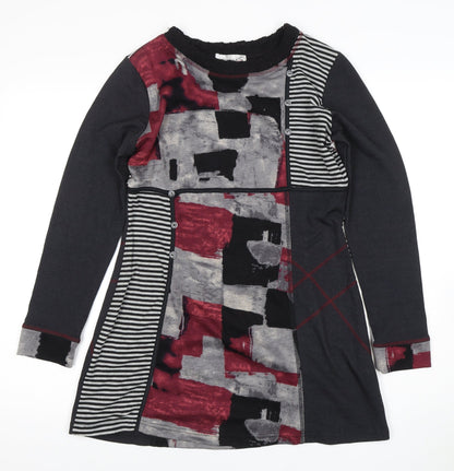 S'QuiseS Women's Multicoloured Geometric Shift Dress