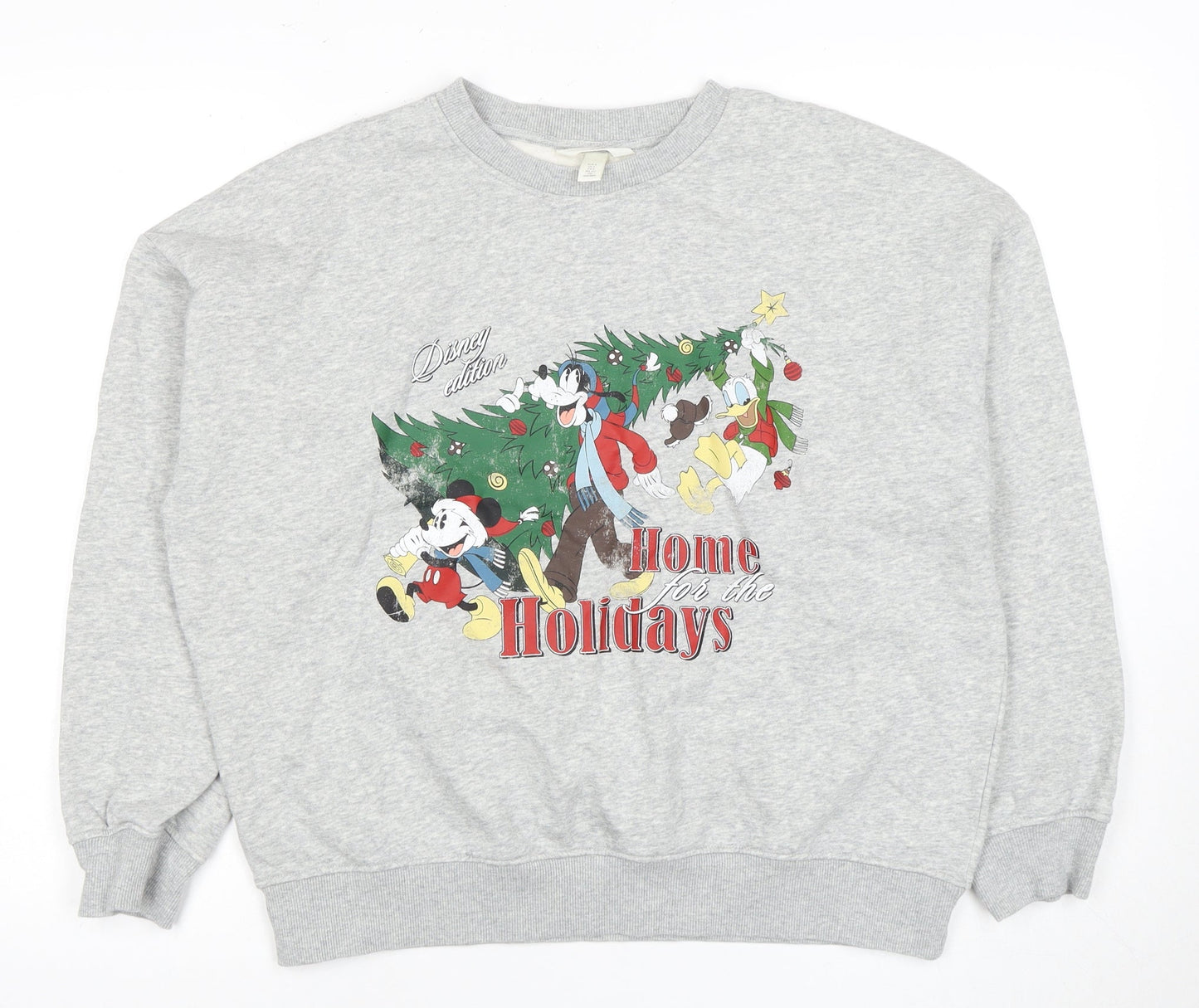 Unisex Adults UK Size M H&M Grey Pullover Sweatshirt