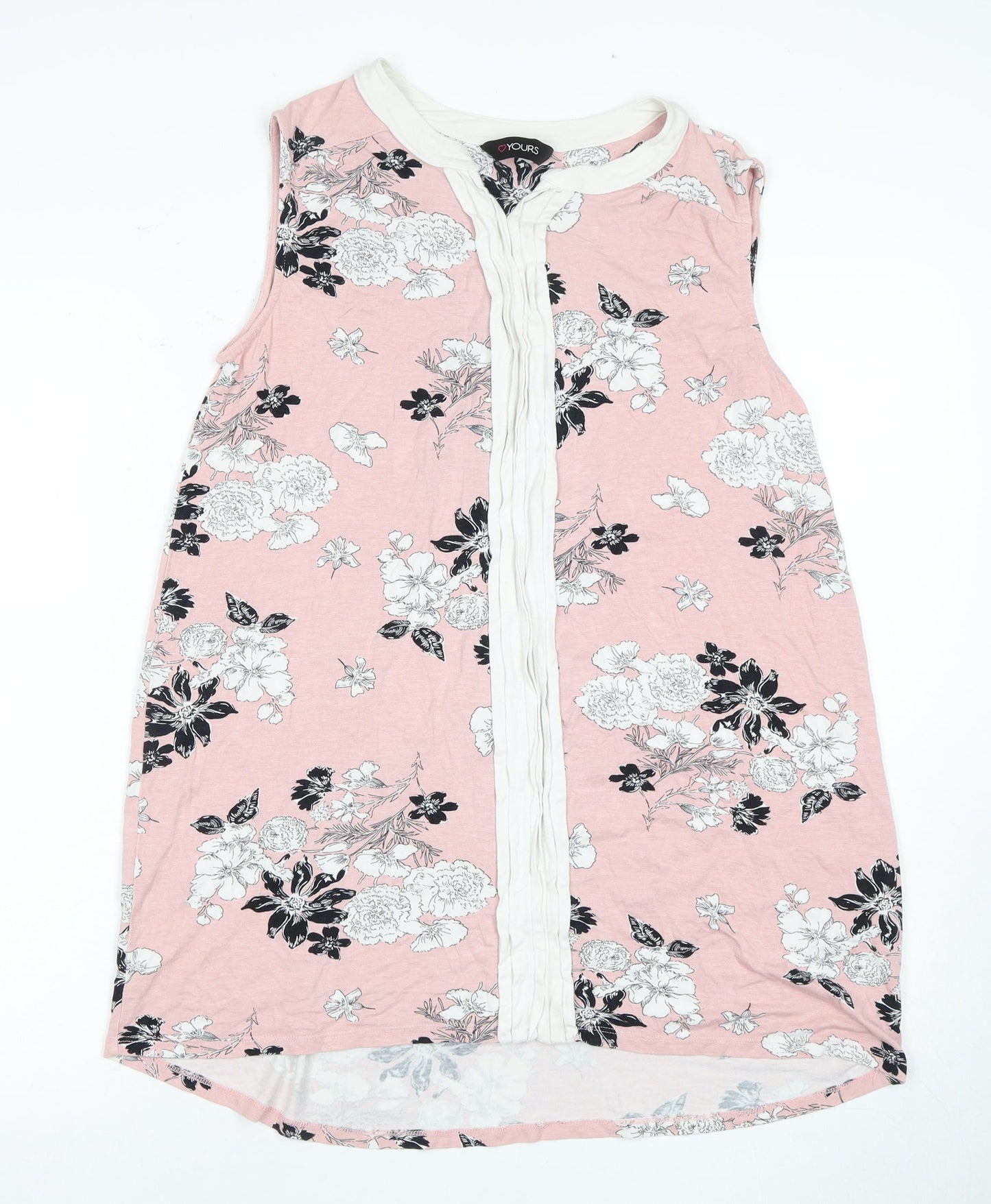 Yours Women Pink Floral Shift Dress Size 18