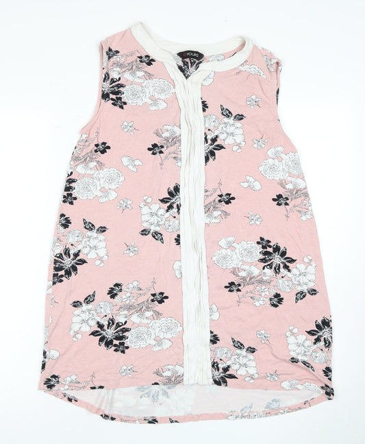 Yours Women Pink Floral Shift Dress Size 18
