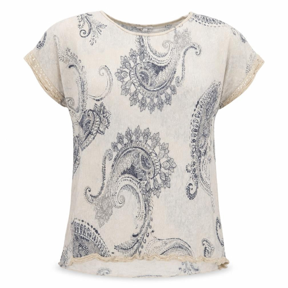 Womens UK Size S Apricot Beige Basic T-Shirt