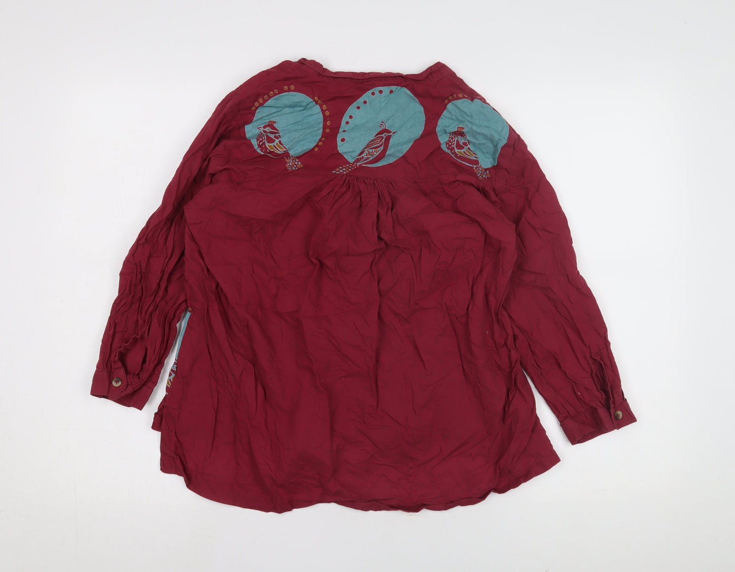 Bombay Paisley Women's Red Geometric Blouse M