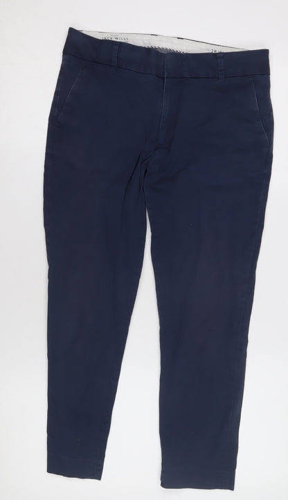 Jack Wills Women's Blue Slim Chino Trousers Size 26