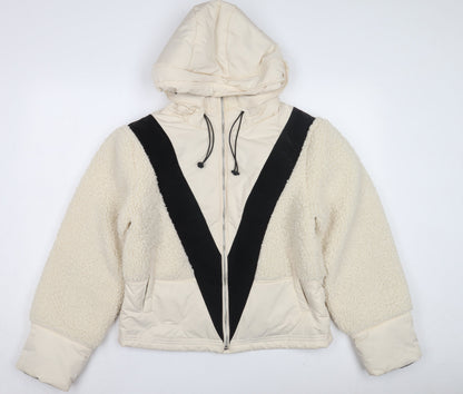 Michelle Keegan Women's Ivory Full Zip Hoodie, Size 10