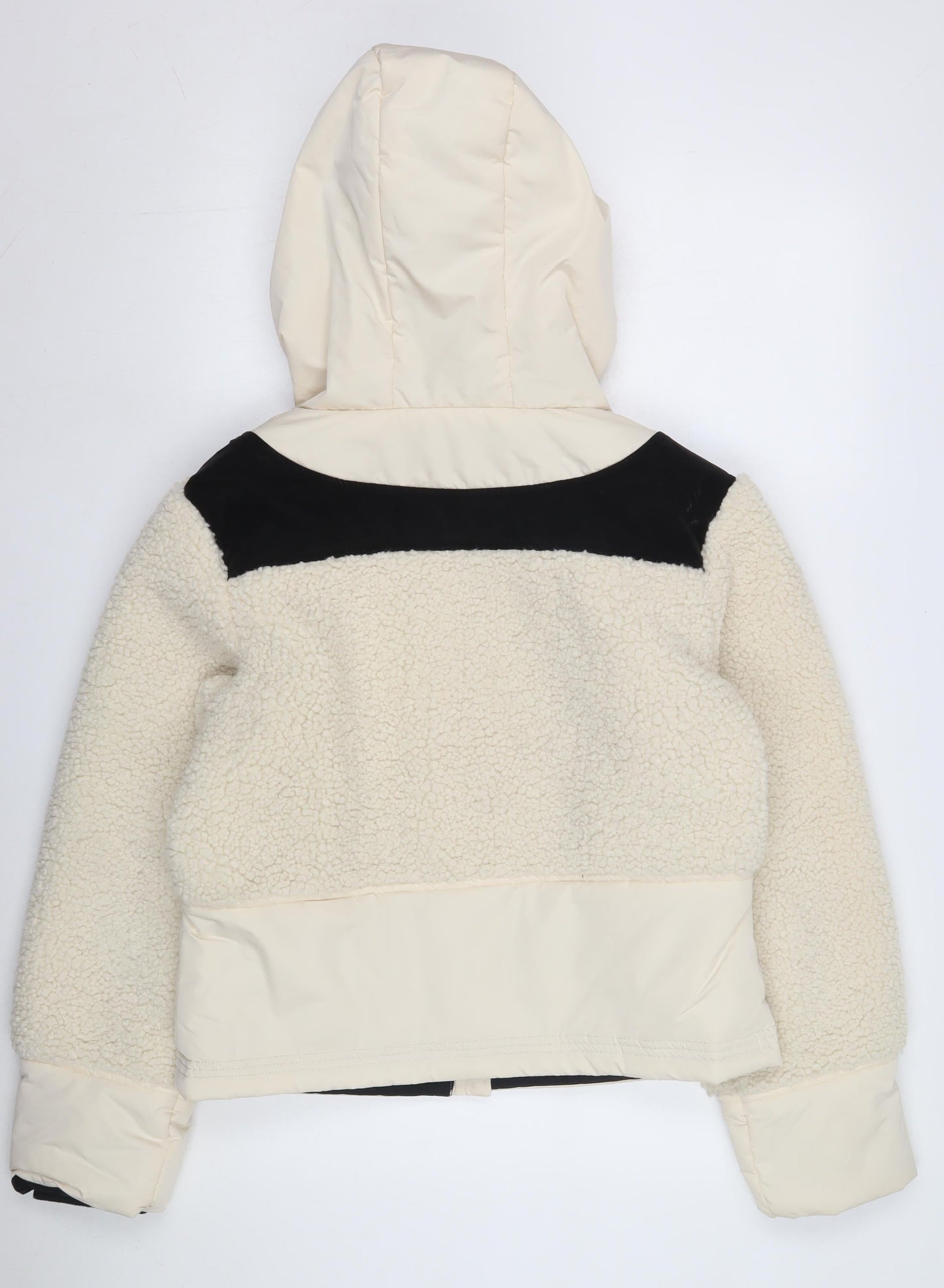 Michelle Keegan Women's Ivory Full Zip Hoodie, Size 10