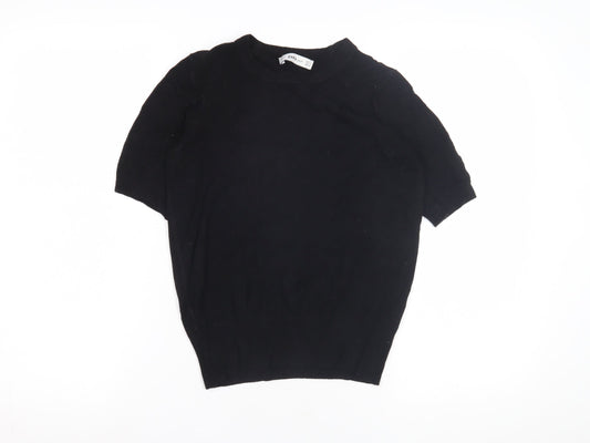Womens UK Size 8 Zara Black Pullover Jumper