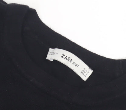 Womens UK Size 8 Zara Black Pullover Jumper