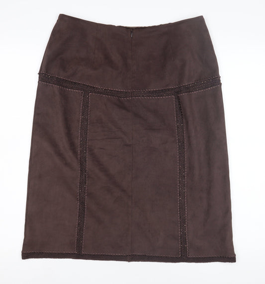 Next Women's Brown Pencil Skirt, Size 14