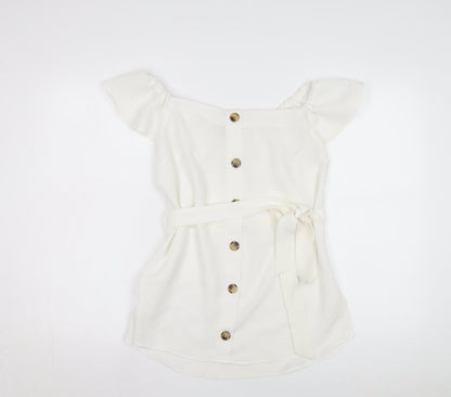 River Island Women's White Off the Shoulder Blouse