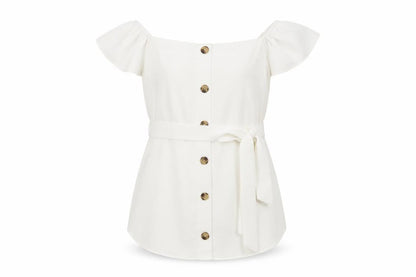 River Island Women's White Off the Shoulder Blouse