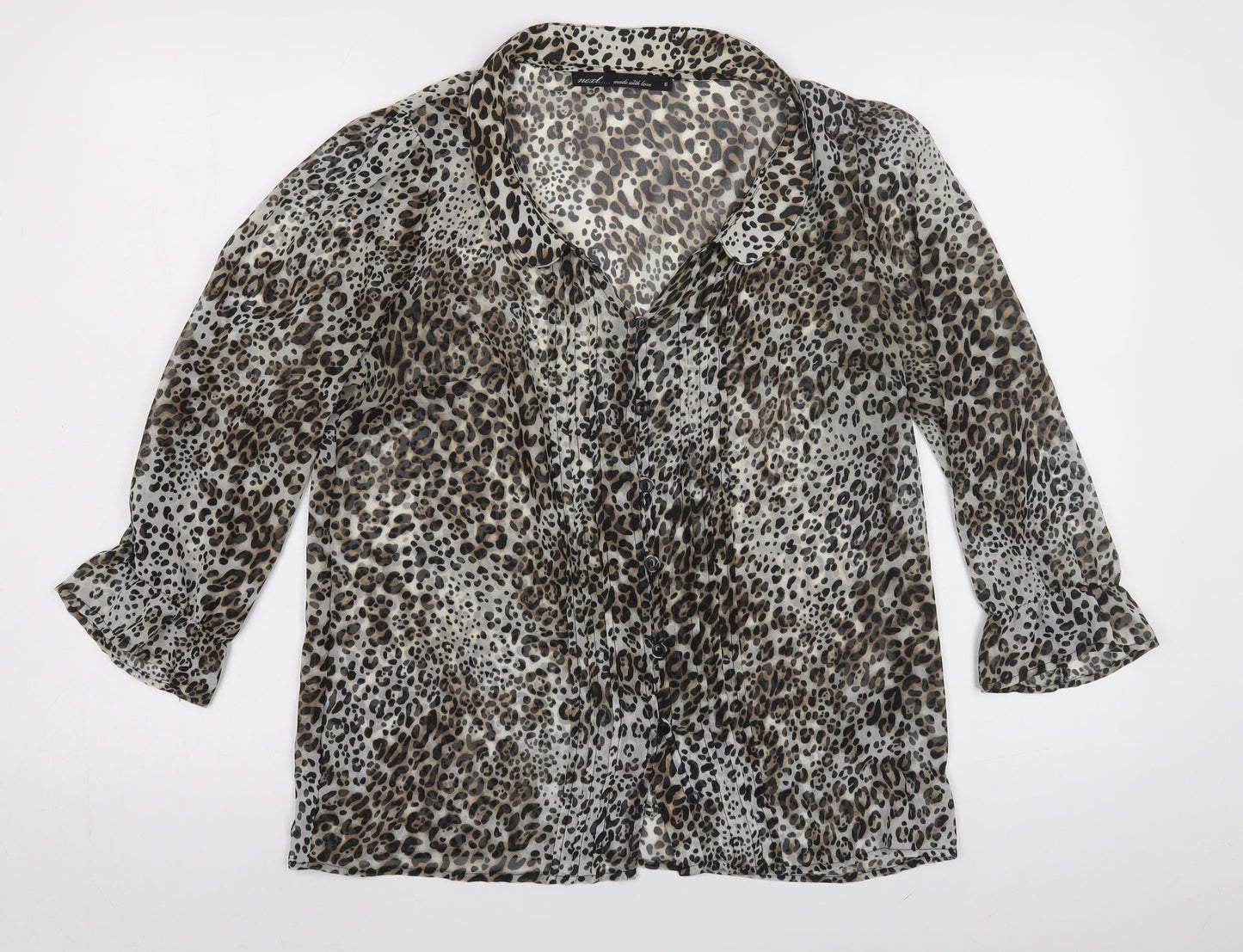 Womens UK Size 8 NEXT Multicoloured Basic Blouse