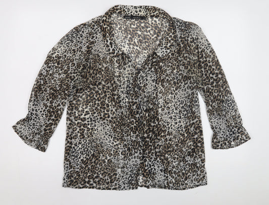 Womens UK Size 8 NEXT Multicoloured Basic Blouse