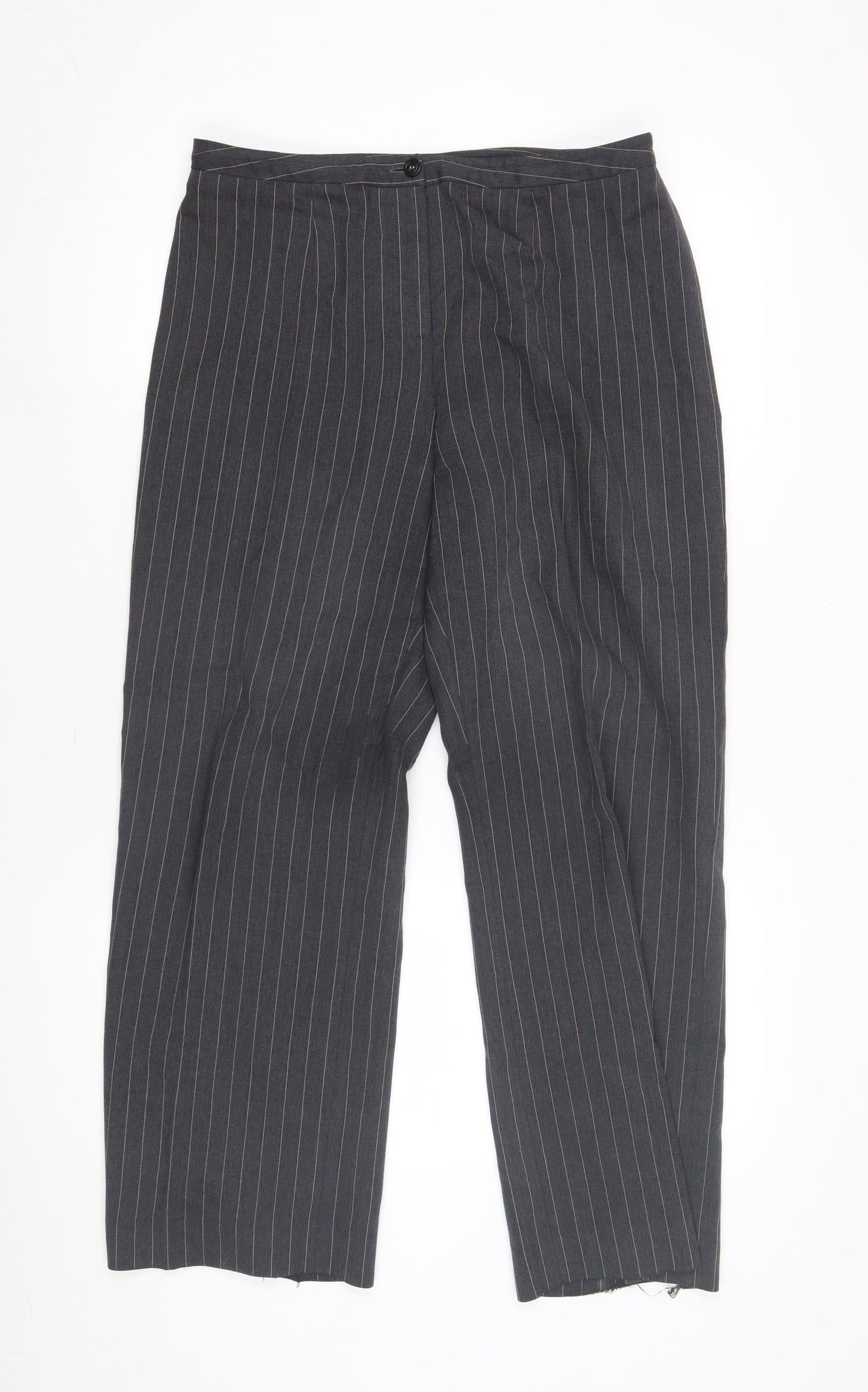 Vinson Women's Black Striped Trousers Size 12