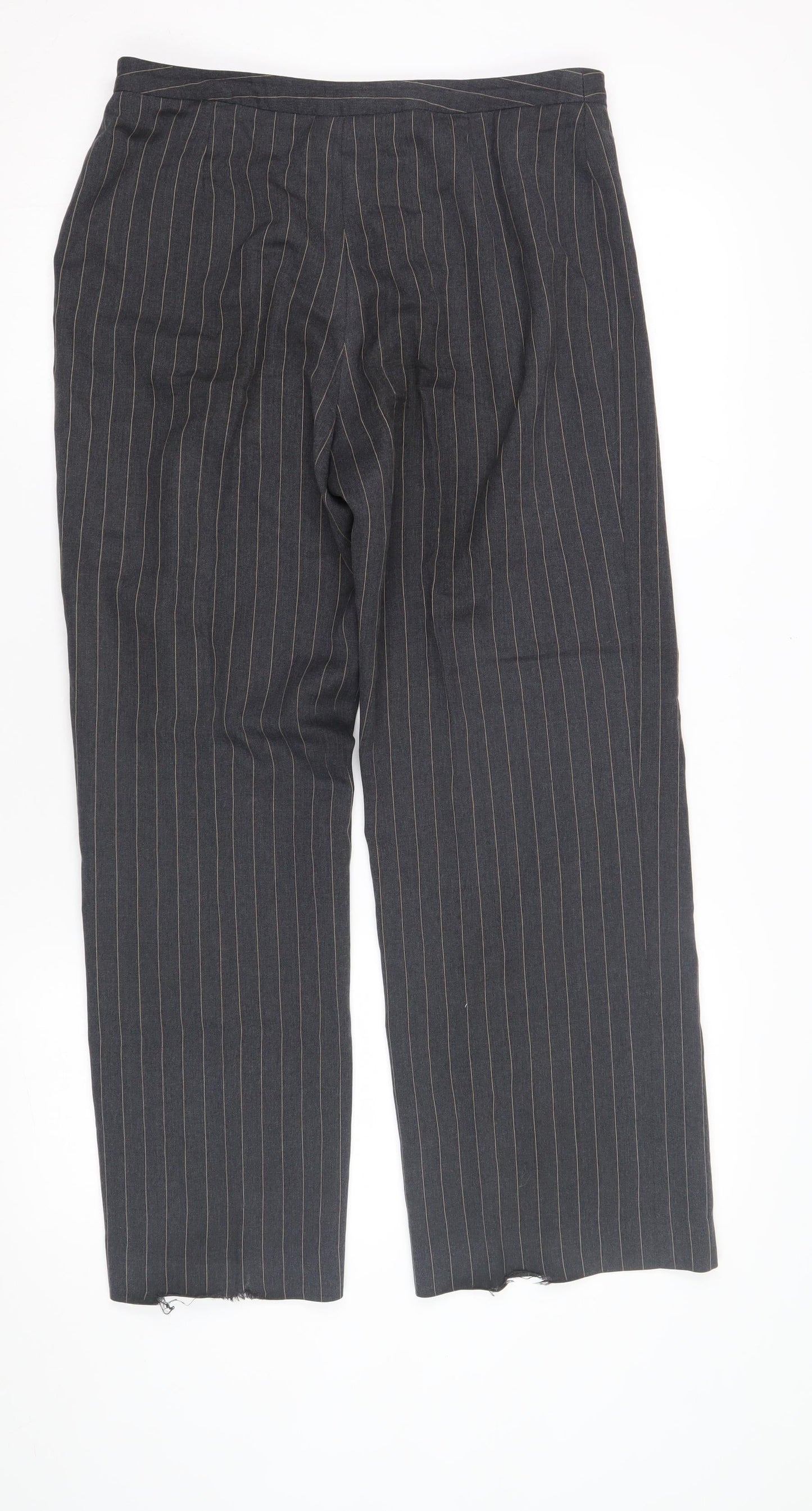 Vinson Women's Black Striped Trousers Size 12
