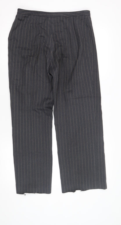 Vinson Women's Black Striped Trousers Size 12