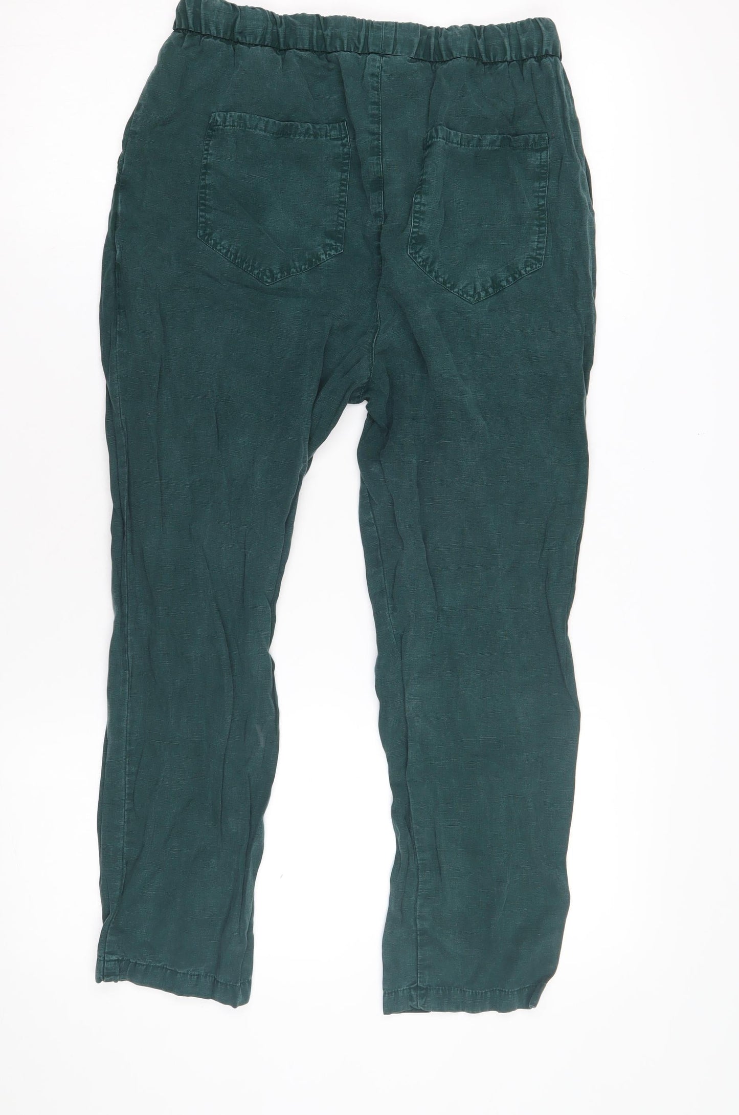 Womens UK Size XS Zara Regular Fit Jogger Green Trousers