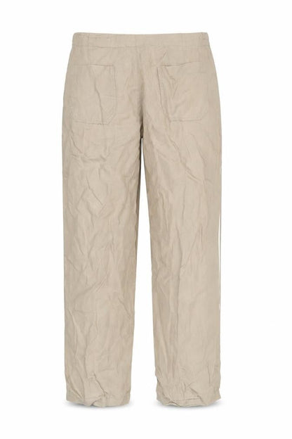 Front view of Denver Beige Straight Trousers, size 36, unisex adults