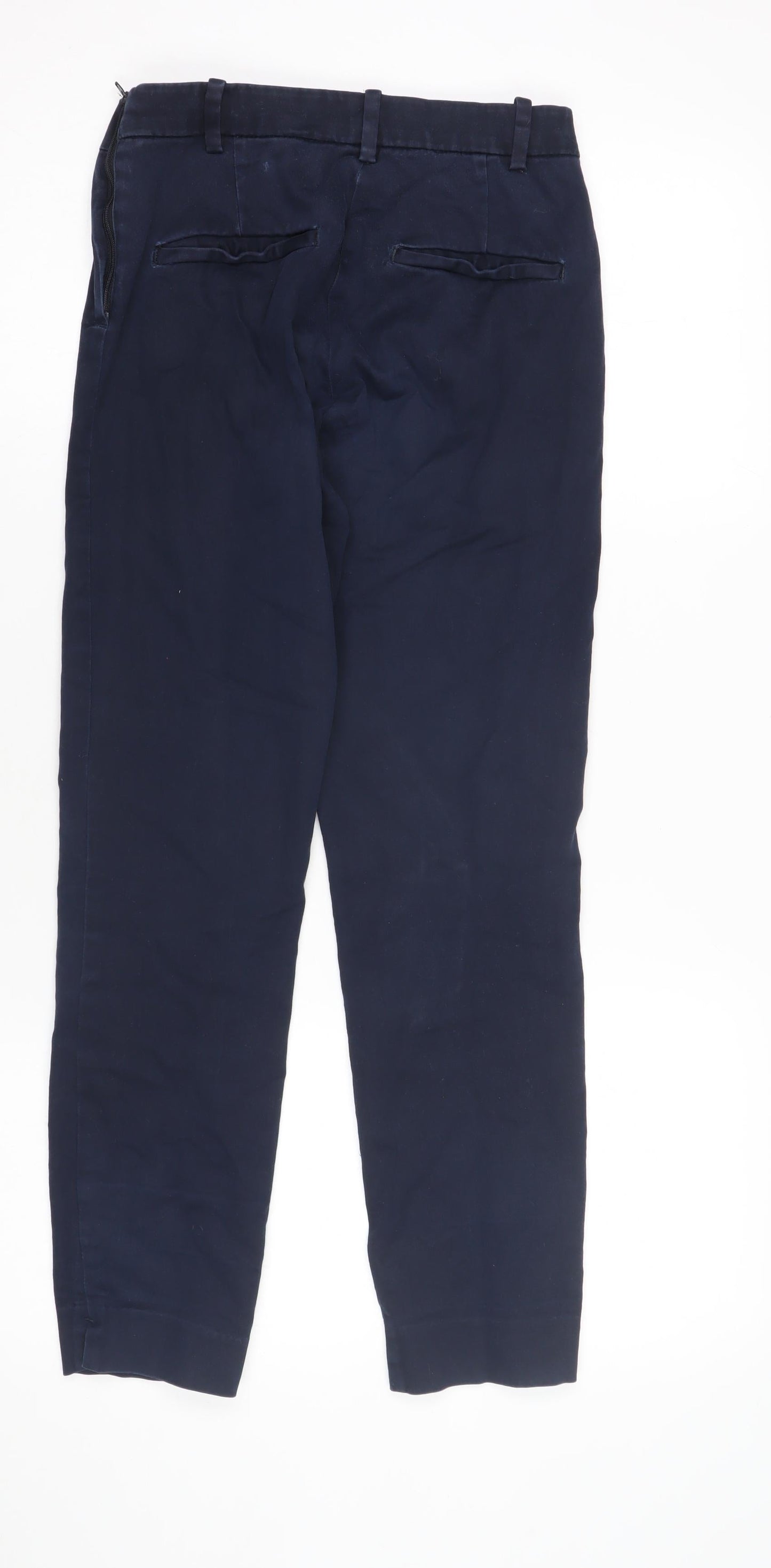 Womens UK Size 8 H&M Regular Fit Chino Blue Trousers