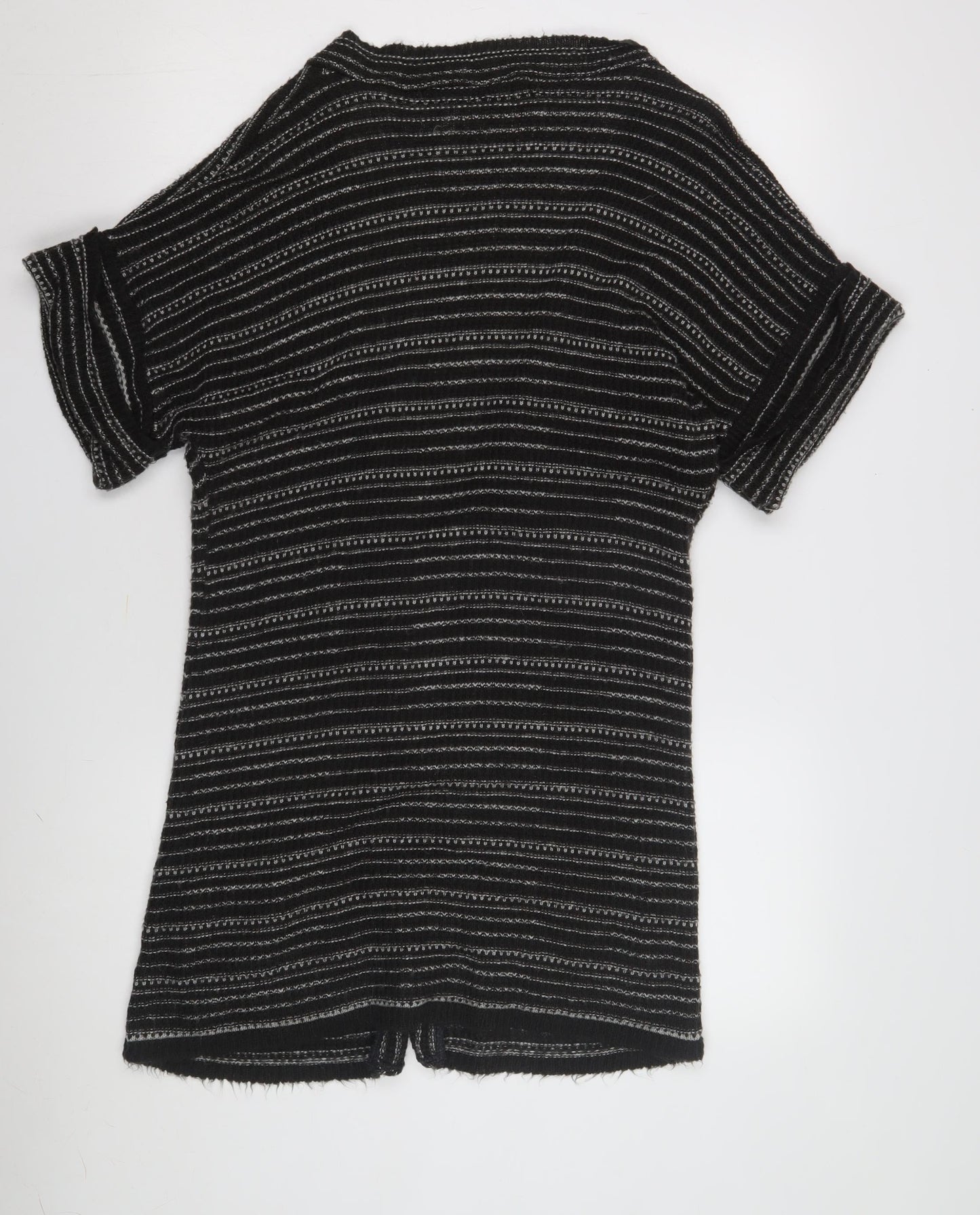 Bay Women's Black Striped Open Cardigan Size 10