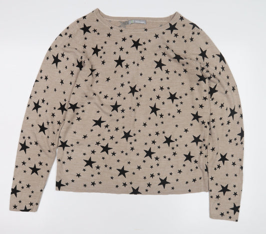 Womens UK Size 14 Marks and Spencer Beige Pullover Jumper