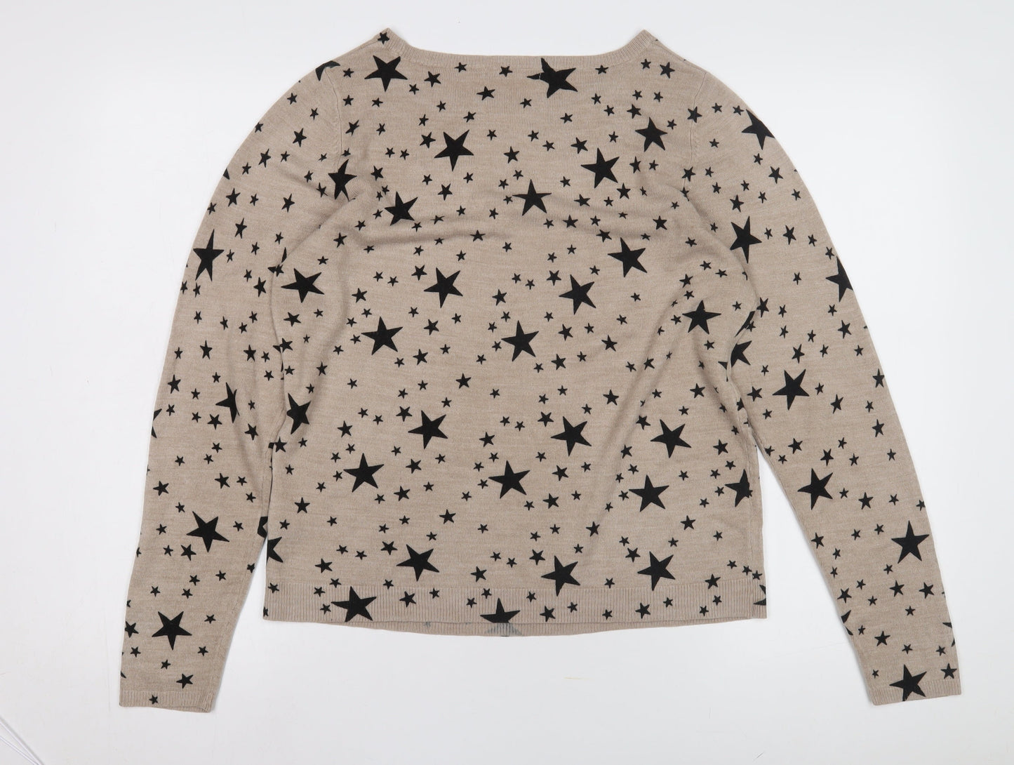 Womens UK Size 14 Marks and Spencer Beige Pullover Jumper