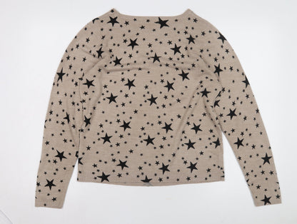 Womens UK Size 14 Marks and Spencer Beige Pullover Jumper