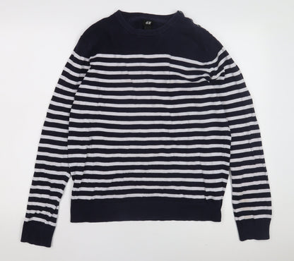 Womens UK Size M H&M Blue Pullover Jumper