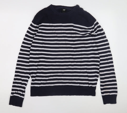 Womens UK Size M H&M Blue Pullover Jumper