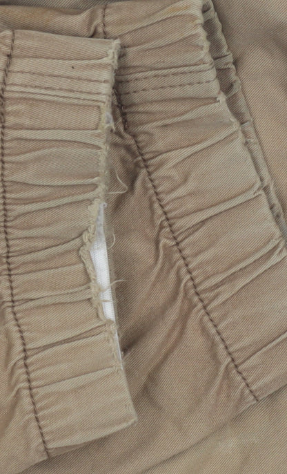 H&M Men's Beige Joggers S Regular Fit Tapered